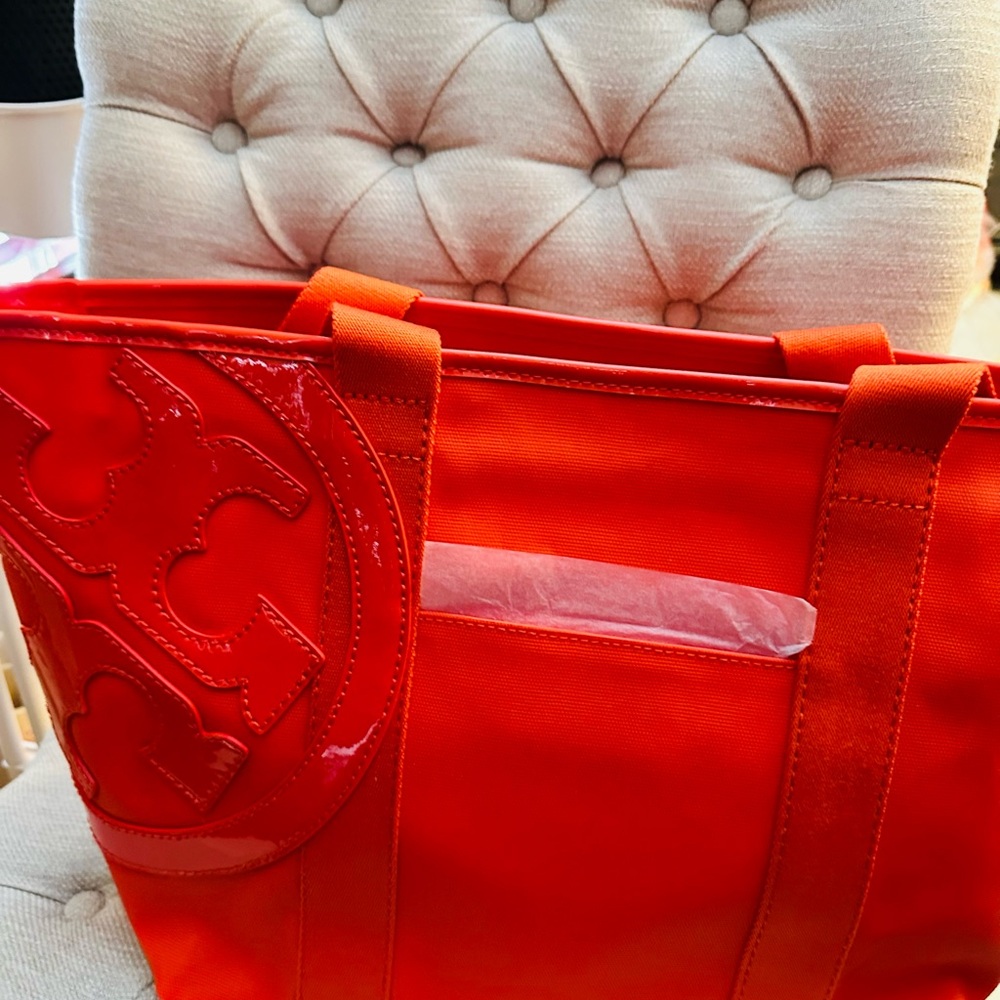 Brand New Tory Burch Orange Tote Bag